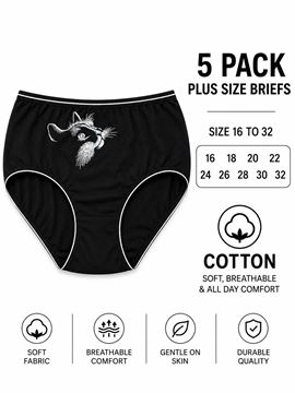 Immagine di 5 PACK COTTON BRIEFS ALL DAY COMFORT BLACK